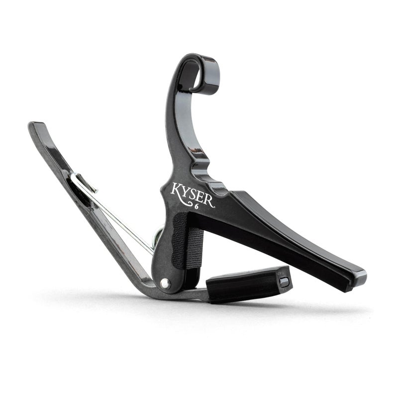 Kyser Quick-Change Guitar Capo for 6-string acoustic guitars, Black Chrome, KG6BCA - Image 1